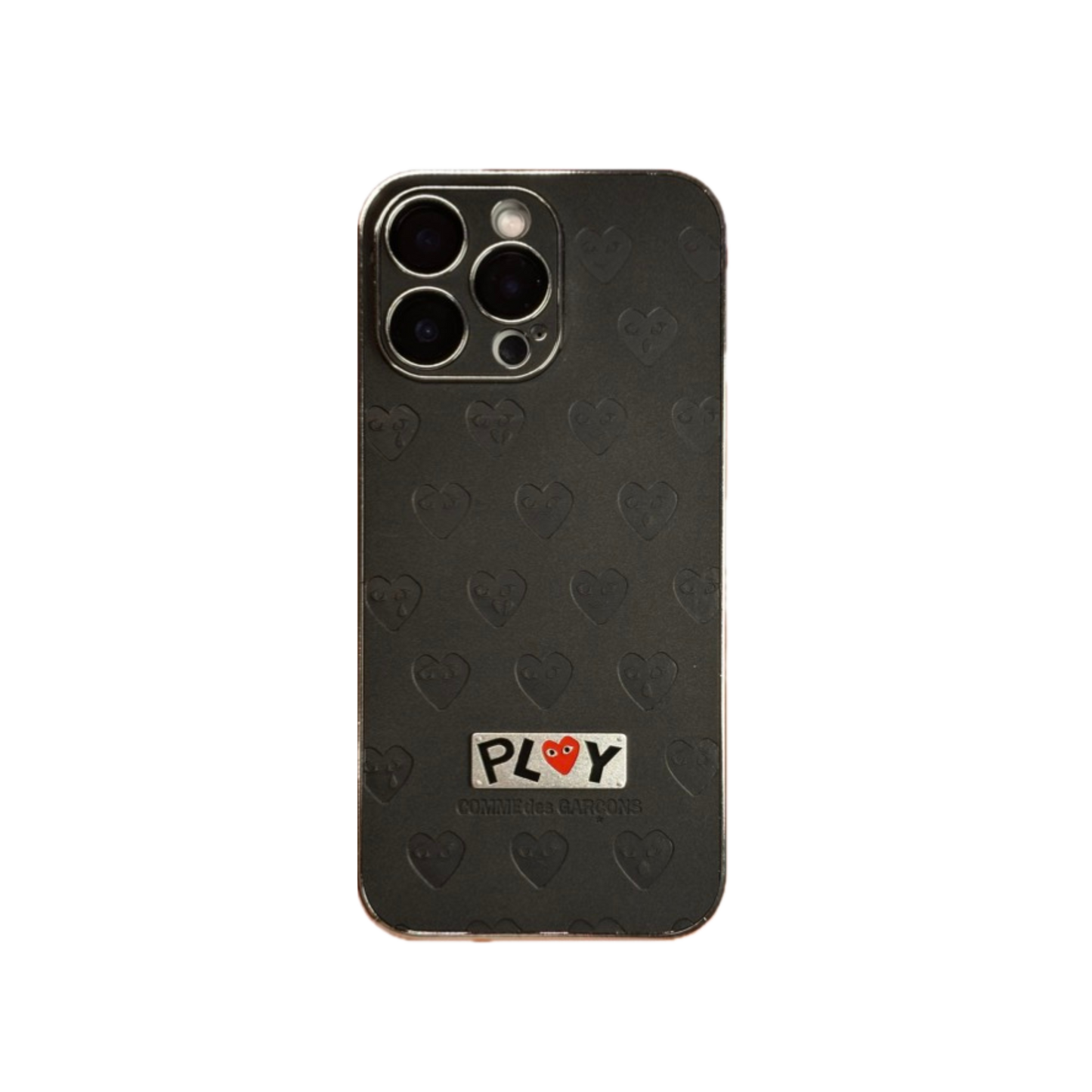 Leather Phone Case | Hearts Black