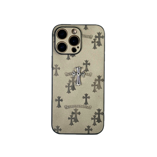 Leather Phone Case | Crosses Reflective