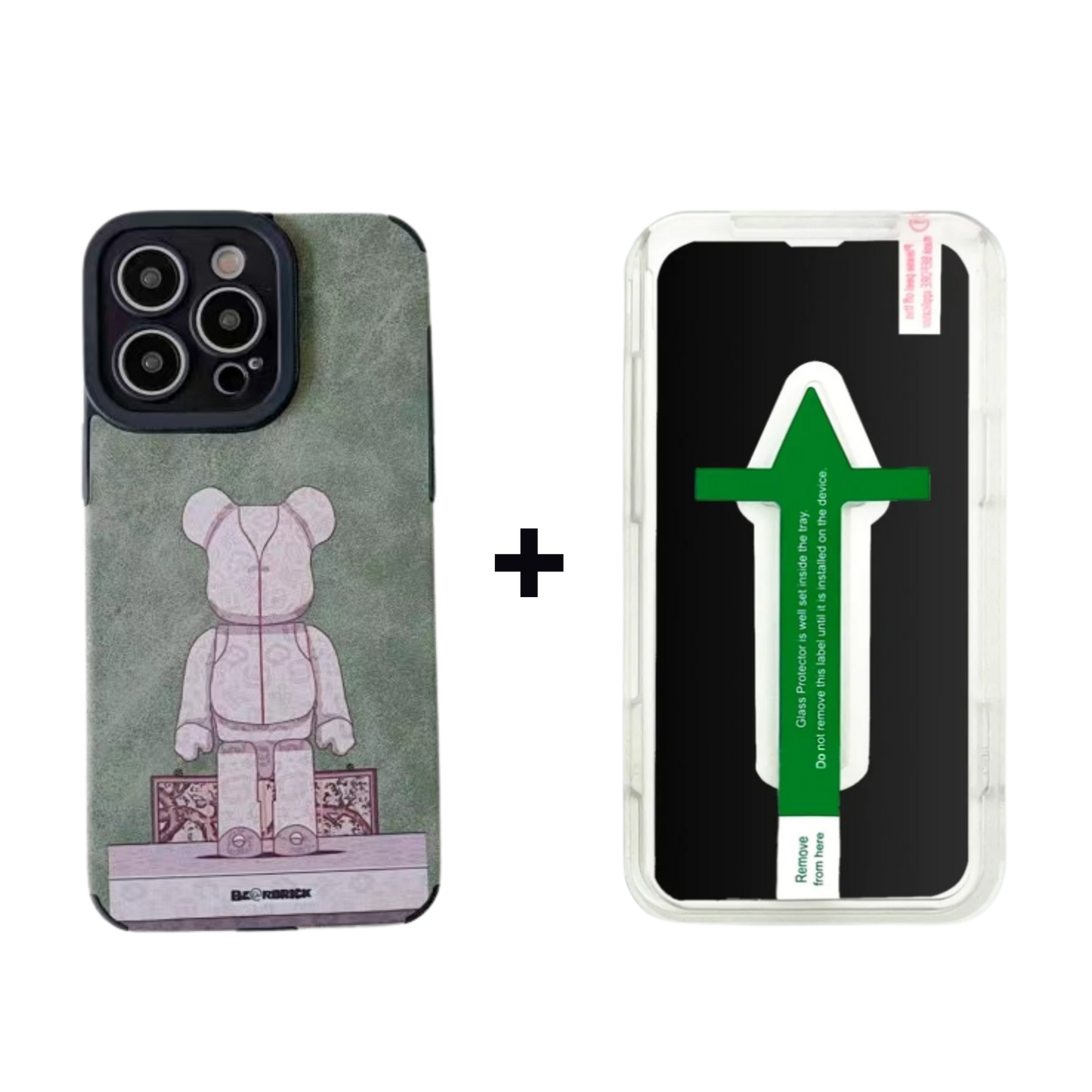 Leather Phone Case | Bear Green