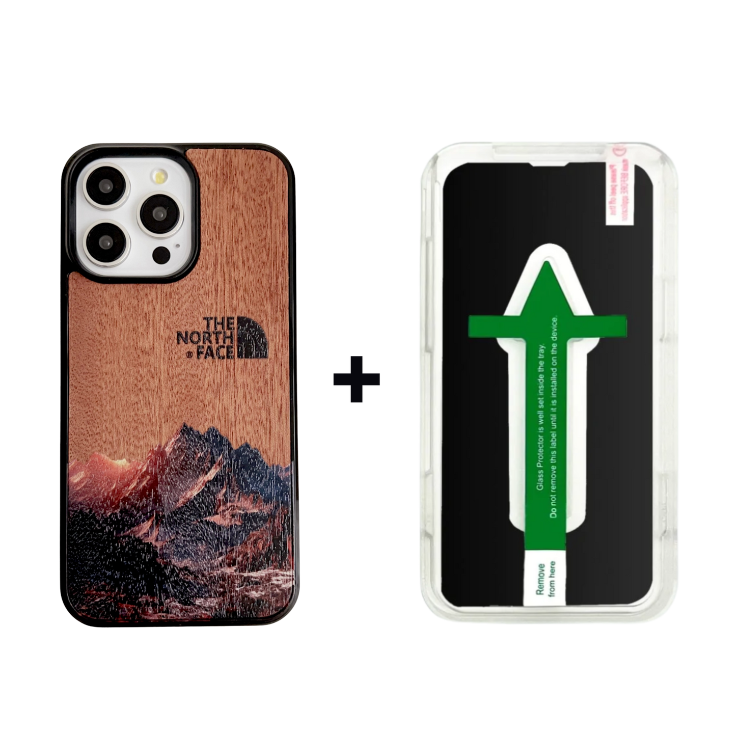 Graphic Phone Case | Wooden Mountain Black