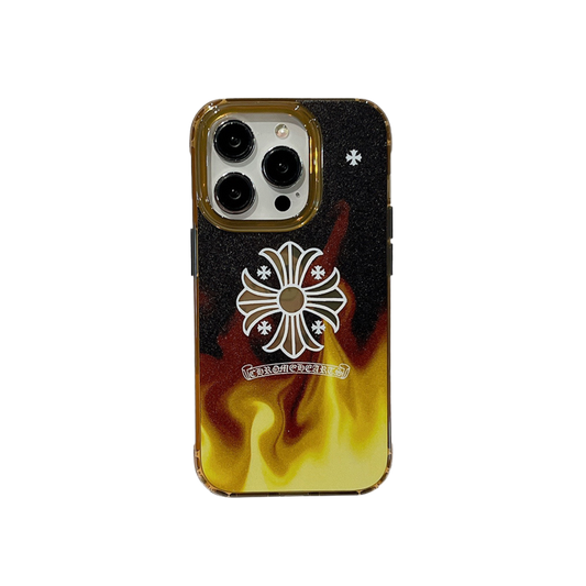 Graphic Phone Case | Fire Cross Yellow