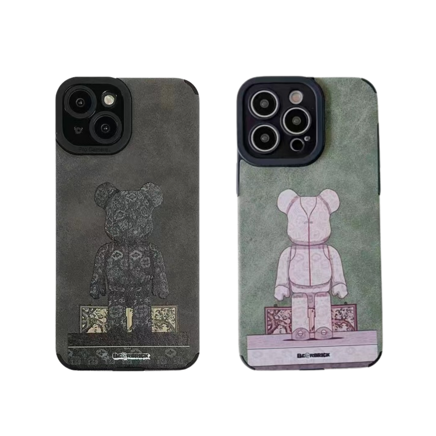 Leather Phone Case Bundle | Bear Black & Bear Green