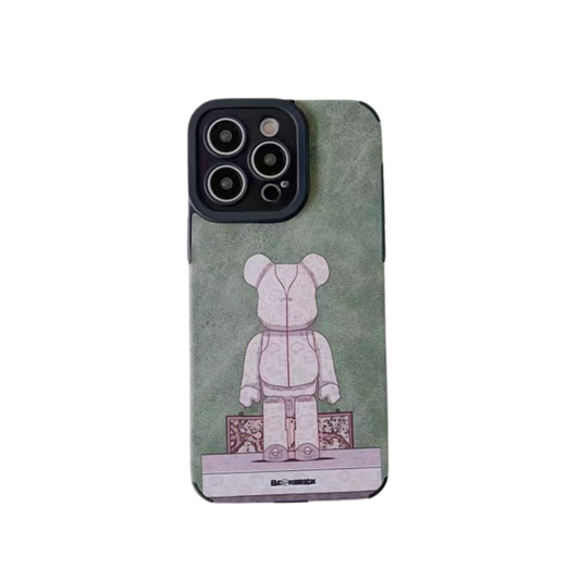 Leather Phone Case | Bear Green