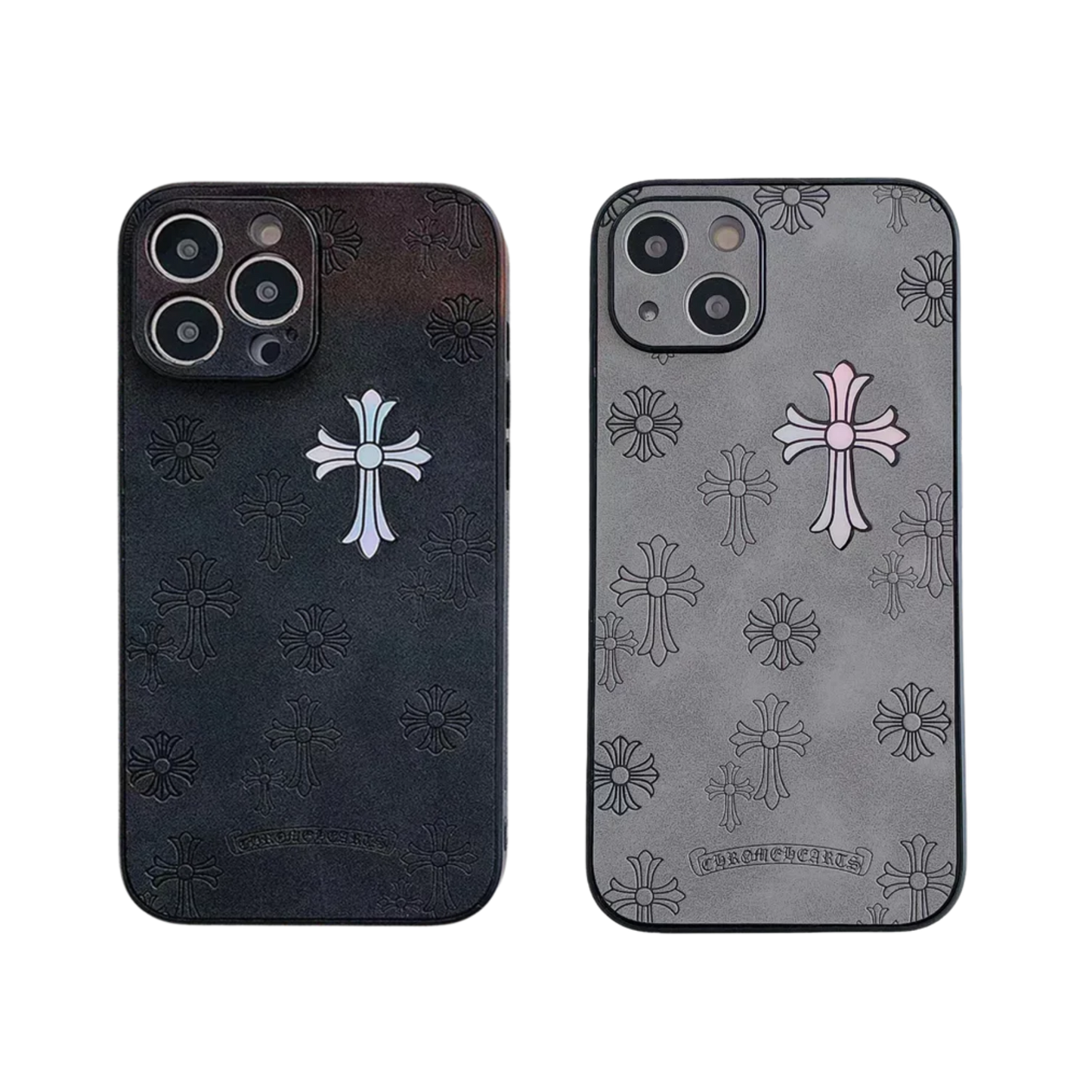 Leather Phone Case Bundle | Crosses Aura Grey & Crosses Aura Black
