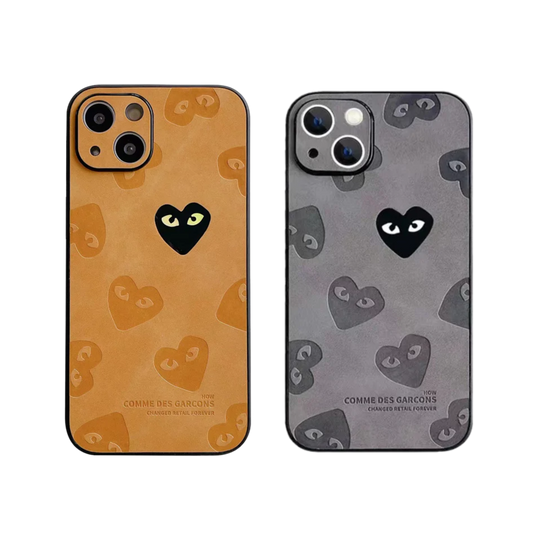 Leather Phone Case Bundle | Heart Mop Grey & Heart Mop Orange