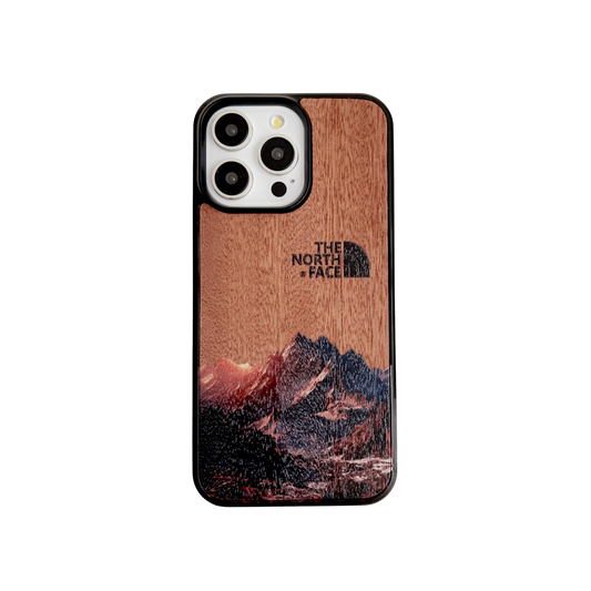 Graphic Phone Case | Wooden Mountain Black