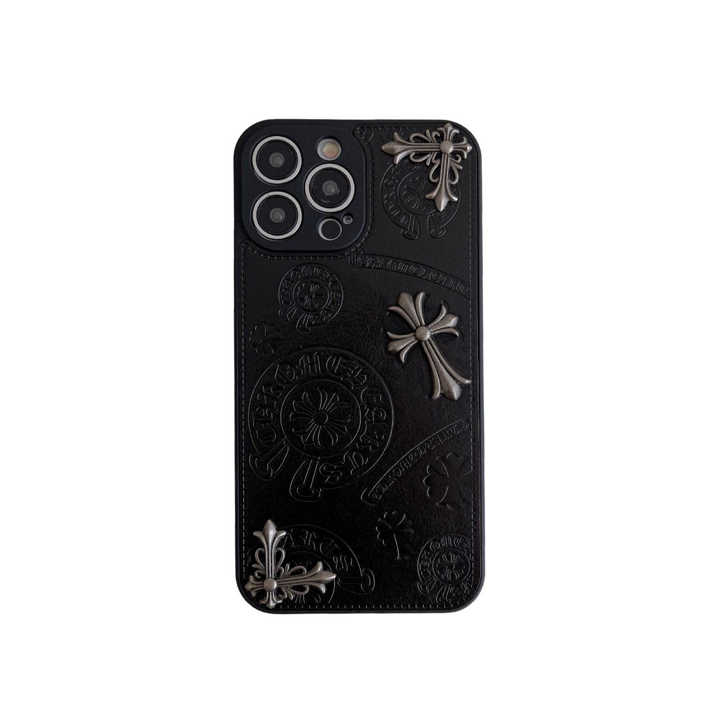 Leather Phone Case | Black Metallic Schwarzkreuz