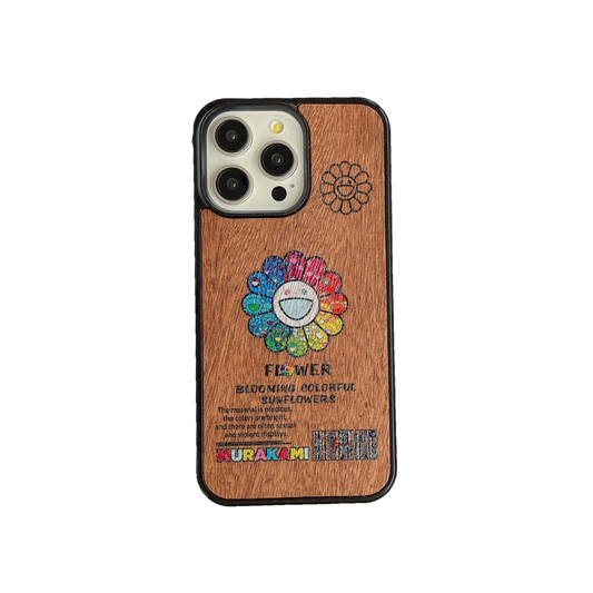 Graphic Phone Case | Wooden Sunflower Small