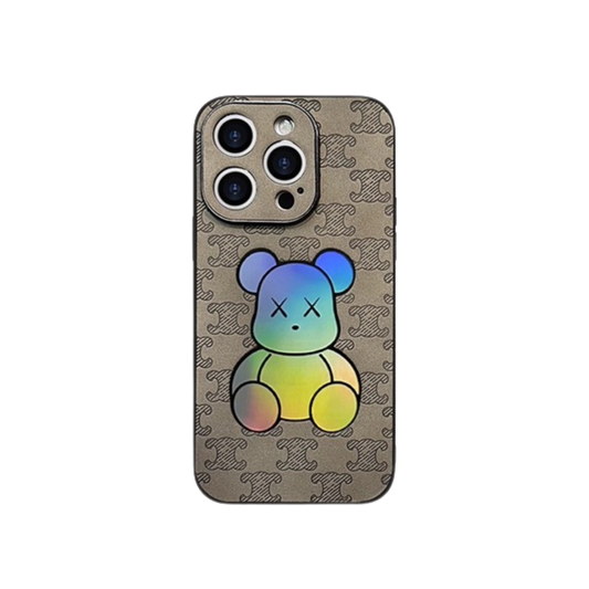 Leather Phone Case | Rainbow Bear