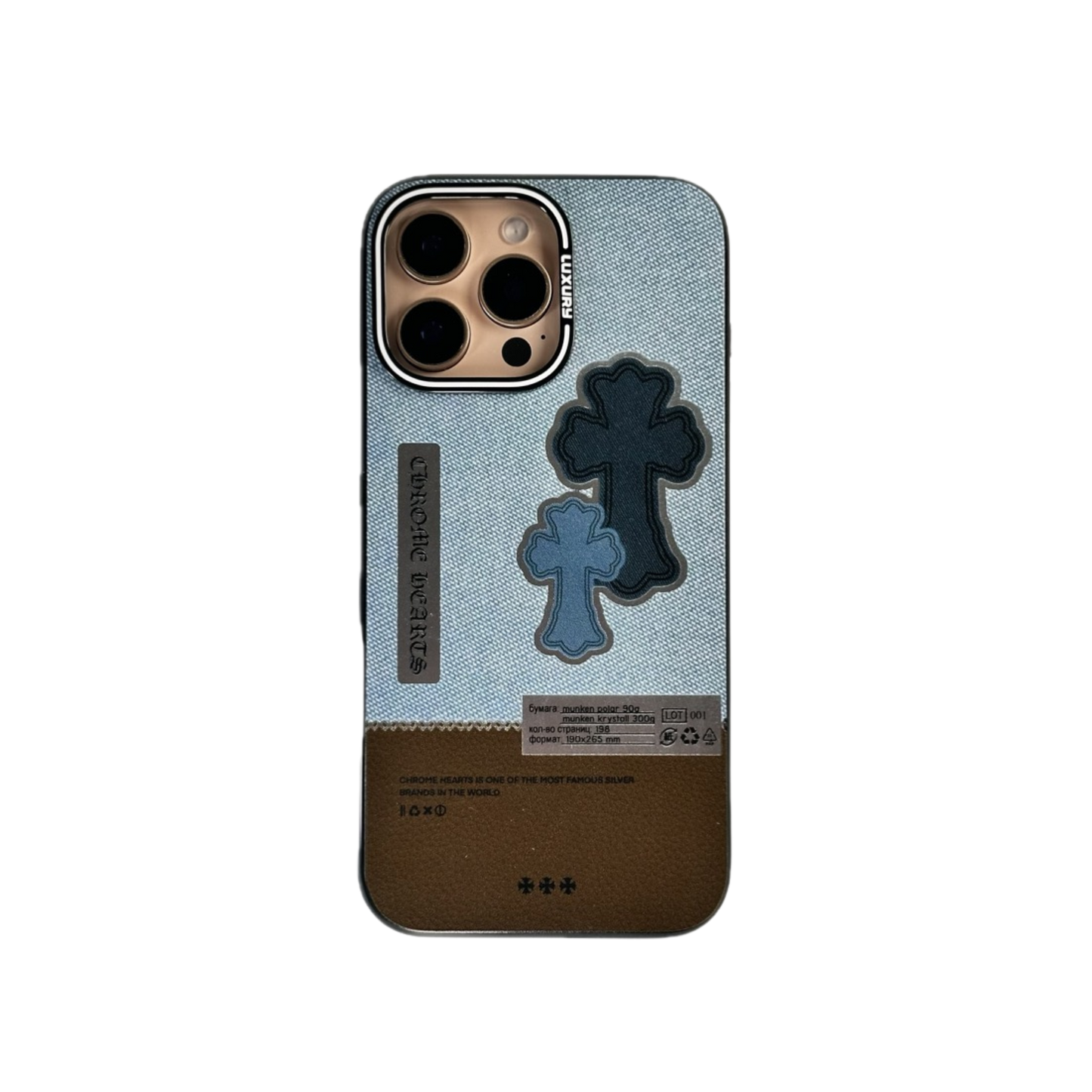 Graphic Phone Case | Denim Cross