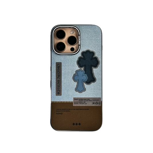 Graphic Phone Case | Denim Cross