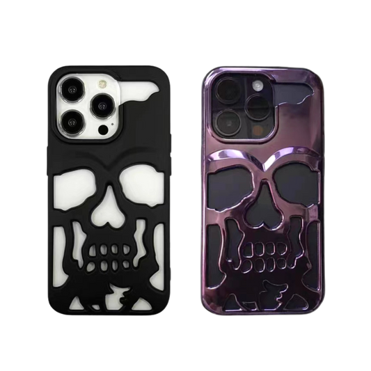 3D Phone Case Bundle | Black Skull & Purple Skull