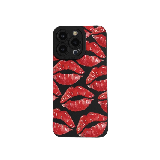 Graphic Phone Case | Kisses Red