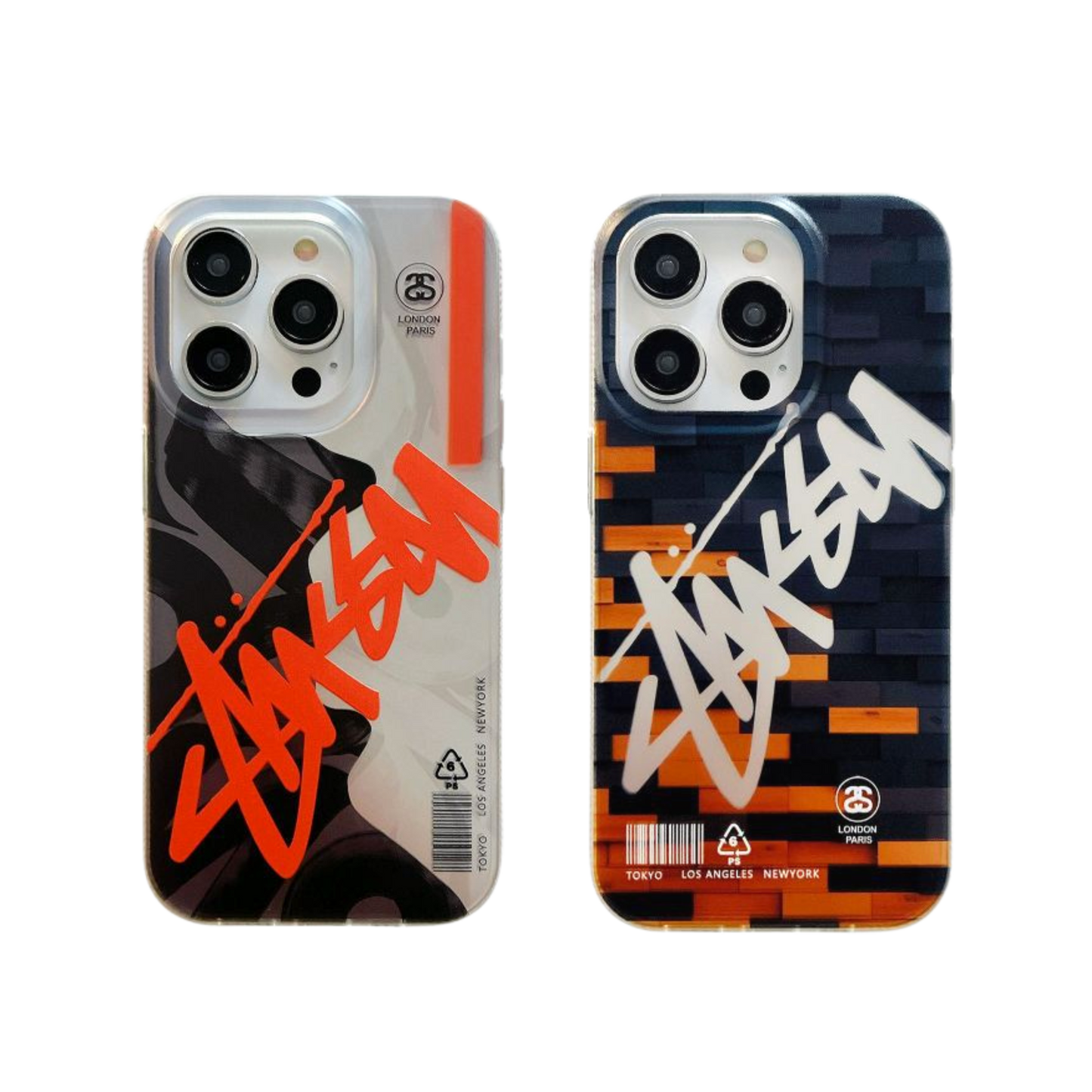 Aurora Phone Case Bundle | White Graffiti & Orange Graffiti