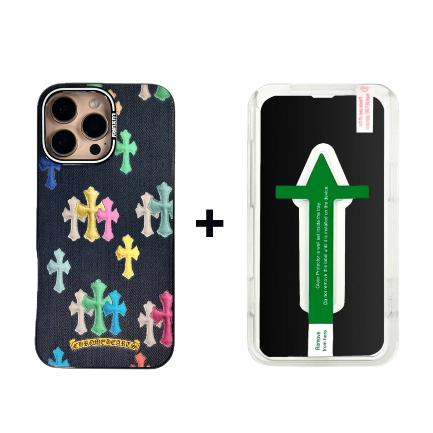 Graphic Phone Case | Rainbow Crosses