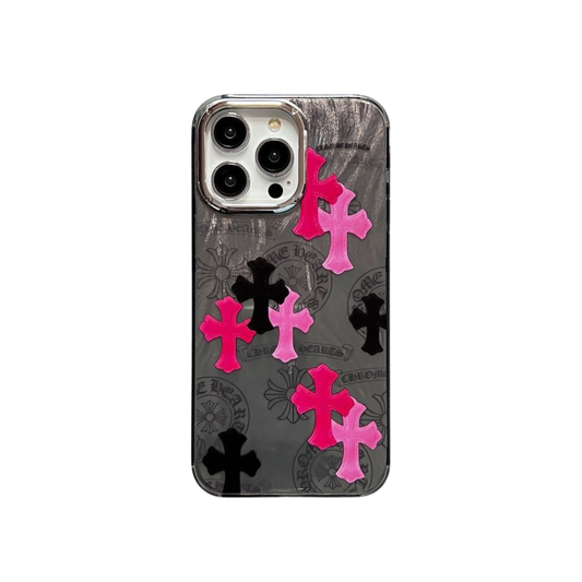 Aurora Phone Case | Crosses Pink