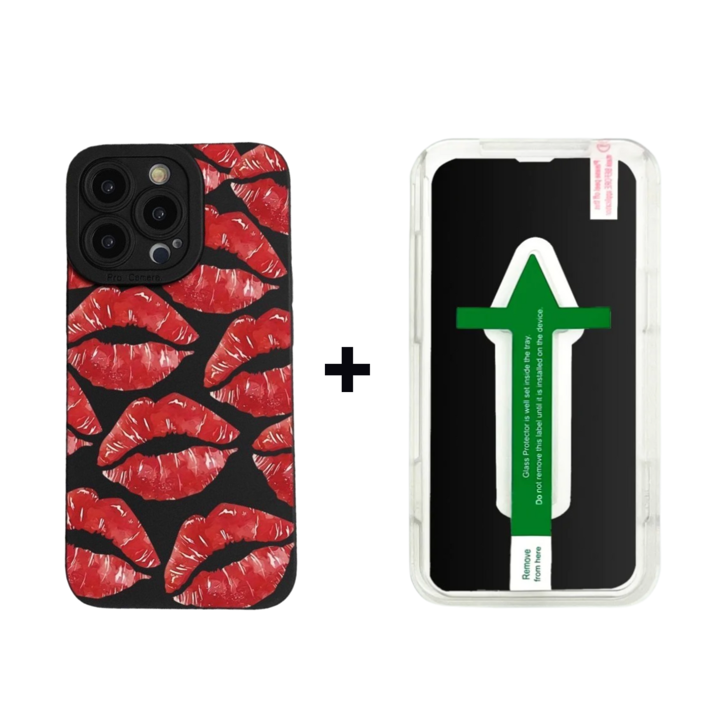 Graphic Phone Case | Kisses Red