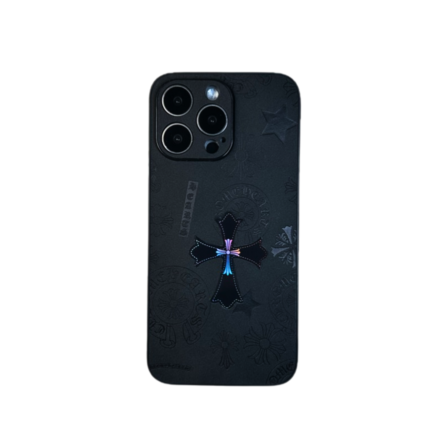 Leather Phone Case | Double Cross Black