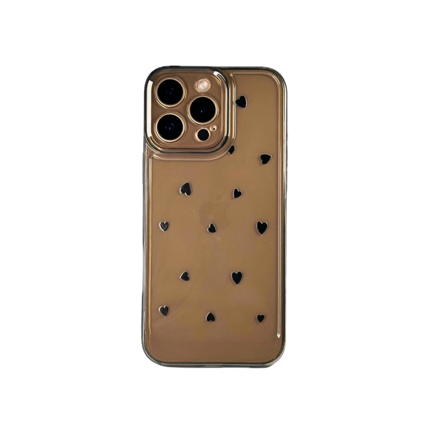 Graphic Phone Case | Hearts Brown