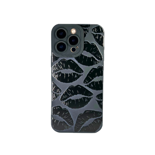 Graphic Phone Case | Kisses Black