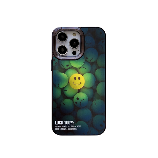 Graphic Phone Case | Smiley Face Black