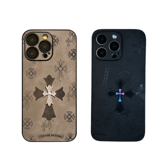 Leather Phone Case Bundle | Double Cross Grey & Double Cross Black