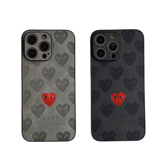 Leather Phone Case Bundle | Heart Grey &  Heart Black