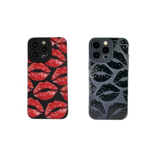 Graphic Phone Case Bundle | Kisses Red & Kisses Black