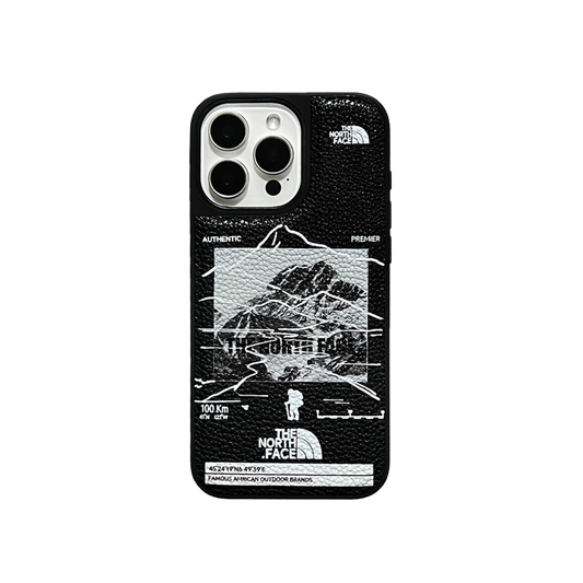 Leather Phone Case | Mountain Peak Black