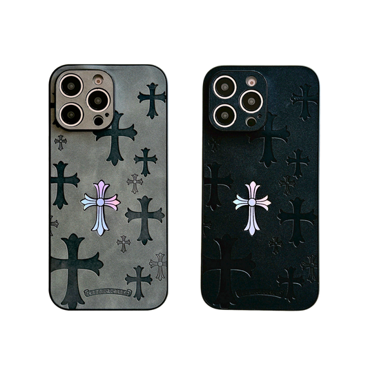 Leather Phone Case Bundle |Laser Crosses Grey & Laser Crosses Black