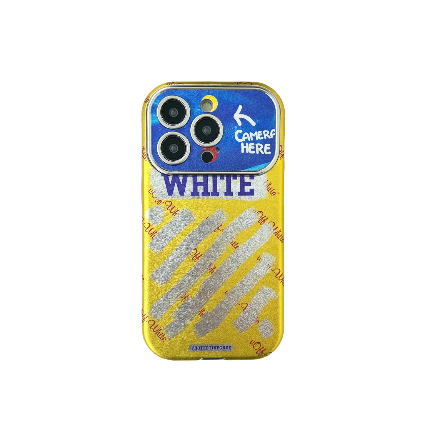 Leather Phone Case | Stripes Yellow
