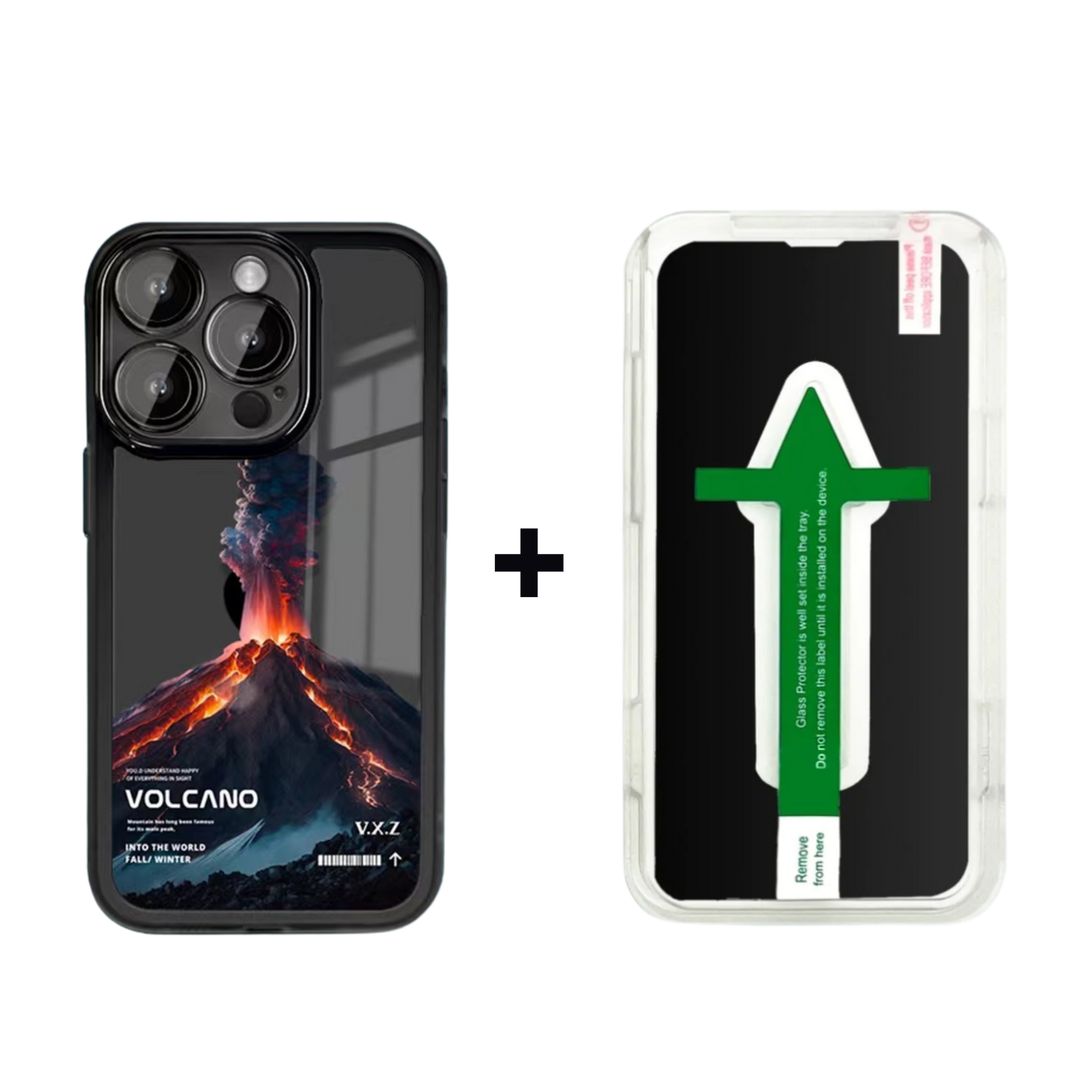 Graphic Phone Case | Volcano Black