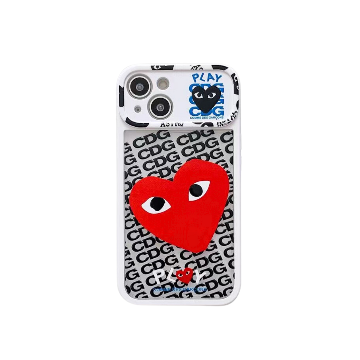 Graphic Phone Case | Monogram Heart Red